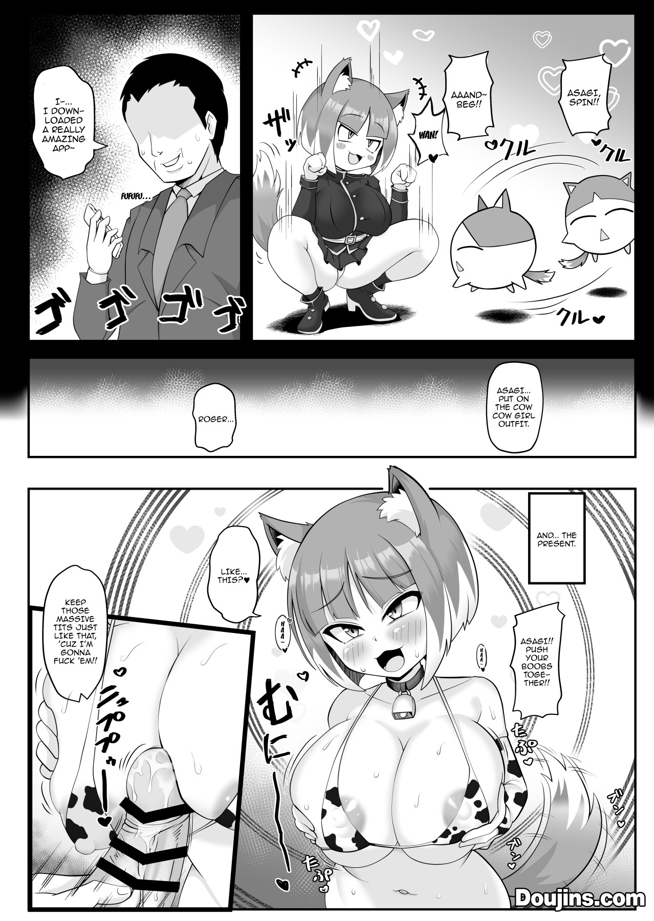 Hentai Manga Comic-Wild Wolf Asagi Becomes A Bitch With A Hypnosis App-Read-9